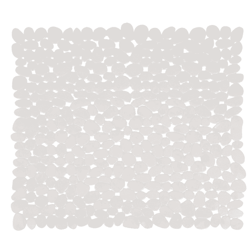 Tapete de chuveiro de PVC 53x53cm branco