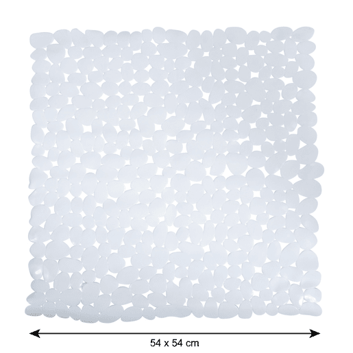 Tapete de chuveiro de PVC 53x53cm branco