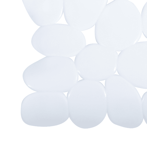 Tapete de chuveiro de PVC 53x53cm branco