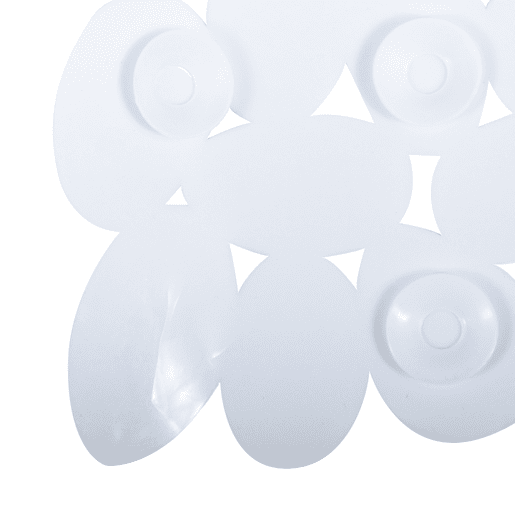 Tapete de chuveiro de PVC 53x53cm branco