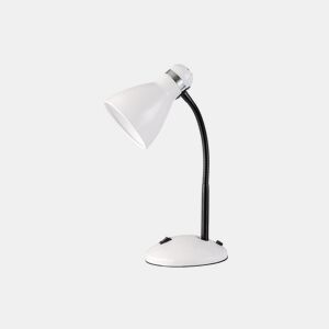 candeeiro de secretária em metal branco da série lazulita 23cm