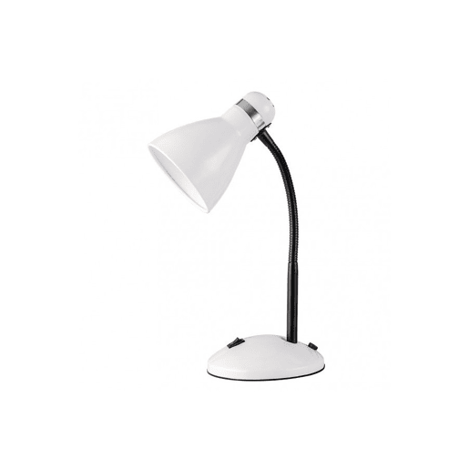 candeeiro de secretária em metal branco da série lazulita 23cm
