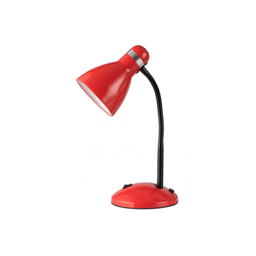 candeeiro de secretária metálico vermelho série lazulita 23cm