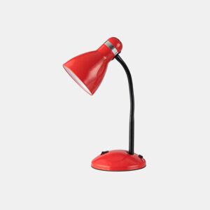 candeeiro de secretária metálico vermelho série lazulita 23cm