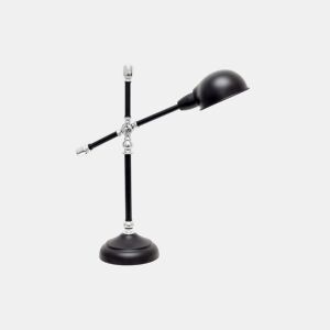 candeeiro de secretária de metal preto série lujã¡¡n 50cm