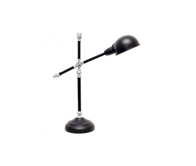 Lampara escritorio metal color negro serie lujã¡n 50cm
