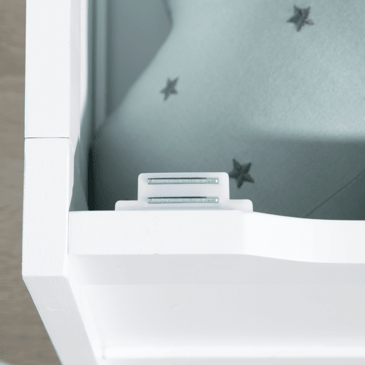 ZONEKEZ Baú Infantil 2 em 1 Organizador de Brinquedos para Crianças acima de 18 Meses Banco de Armazenamento Infantil com Tampa para Dormitório Sala de Jogos Carga 50kg 60x30x50cm Branco e Cinza