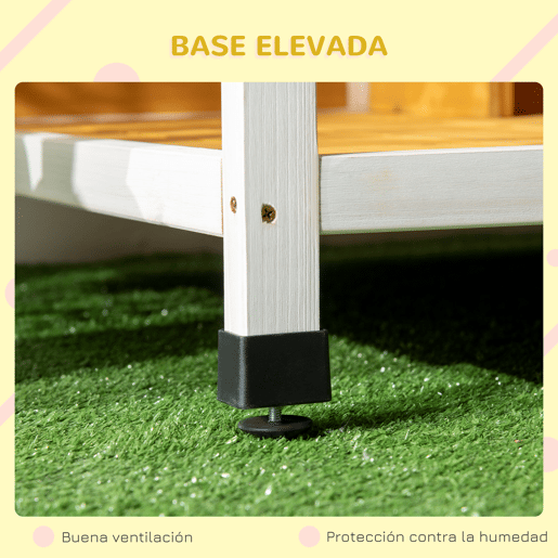 PawHut Casa para Cães de Madeira 85,5x62x60cm Casa para Animais de Estimação Casa para Cães com Teto Asfáltico Impermeável e Janela para Interior e Exterior Madeira