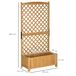 Jardinera con Enrejado Madera de Abeto Outsunny Jardinera con Enrejado Madera de Abeto Outsunny Amarillo