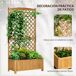Jardinera con Enrejado Madera de Abeto Outsunny Jardinera con Enrejado Madera de Abeto Outsunny Amarillo