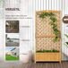 Jardinera con Enrejado Madera de Abeto Outsunny Jardinera con Enrejado Madera de Abeto Outsunny Amarillo