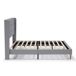 Estructura de Cama tapizada Esther 150x190 Estructura de Cama tapizada Esther 150x190 Gris Claro