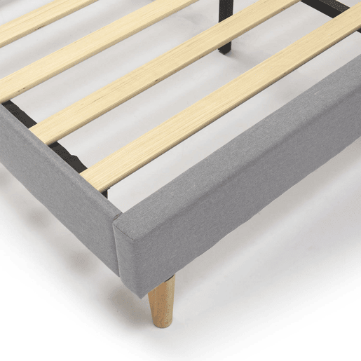 Estrutura de cama estofada Aroma 135140x190 cm, cinzento claro