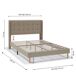Estructura de Cama tapizada Esther 150x190 Estructura de Cama tapizada Esther 150x190 Beige