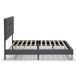 Estructura de Cama tapizada Aroma 90x190 Estructura de Cama tapizada Aroma 90x190 Gris Oscuro