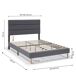 Estructura de Cama tapizada Aroma 90x190 Estructura de Cama tapizada Aroma 90x190 Gris Oscuro