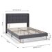 Estructura de Cama tapizada Esther 150x190 Estructura de Cama tapizada Esther 150x190 Gris Oscuro