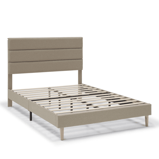 Estrado de cama estofado Aroma 150x190 cm, Bege