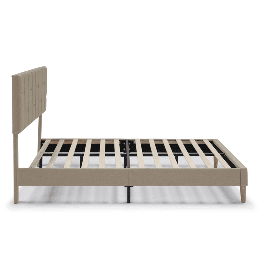 Estrado de cama estofado Sorni 90x190 cm, Bege