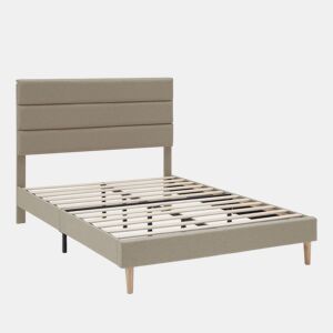 Estrado de cama estofado Aroma 90x190 cm, Bege