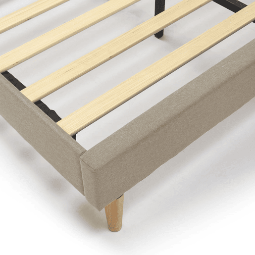 Estrutura de cama estofada Esther 135140x190 cm, Bege Estrutura de cama estofada Esther 135140x190 cm, Bege