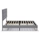 Estructura de Cama tapizada Aroma 90x190 Estructura de Cama tapizada Aroma 90x190 Gris Claro