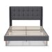 Estructura de Cama tapizada Esther 90x190 Estructura de Cama tapizada Esther 90x190 Gris Oscuro