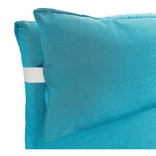 Colchão de espreguiçadeira com almofada 180x60x6 cm Azul Acomoda Têxtil.