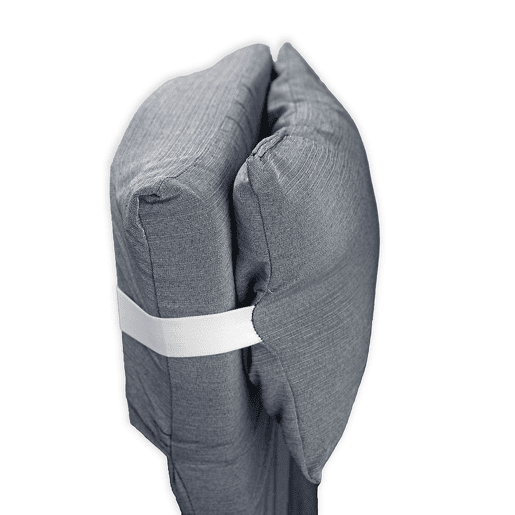 Colchão de espreguiçadeira com almofada 180x60x6 cm Têxtil Acomoda cinzento escuro.