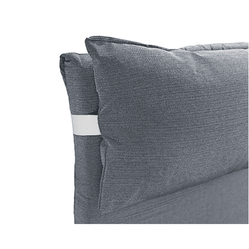 Colchão de espreguiçadeira com almofada 180x60x6 cm Têxtil Acomoda cinzento escuro.