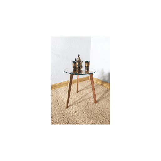 100% Tapete de Cabelo Alto de Lã Pura Beige 170x240cm PRADERA
