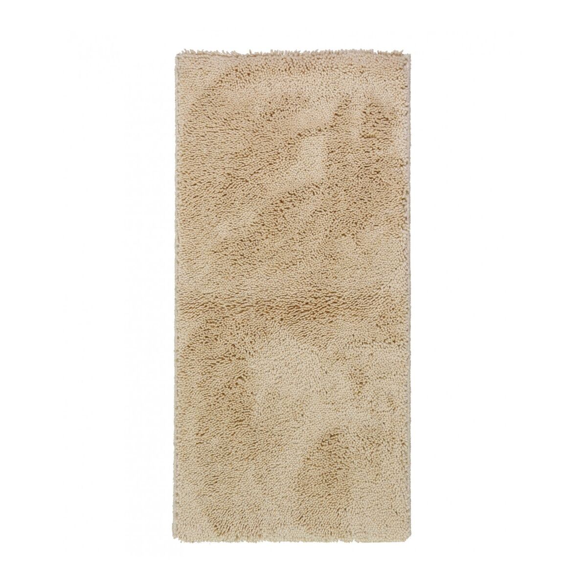 Alfombra de pelo alto 100% pura lana  beige 140x200cm pradera