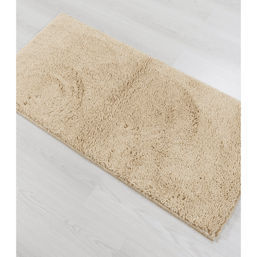 100% Tapete de Cabelo Alto de Lã Pura Beige 140x200cm PRADERA