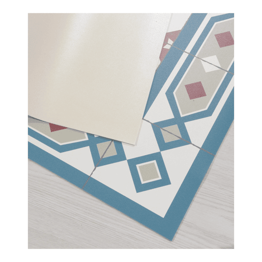 Carpete de vinil ladrilhos hidráulicos boho Multicolor 60x150cm SIROCO