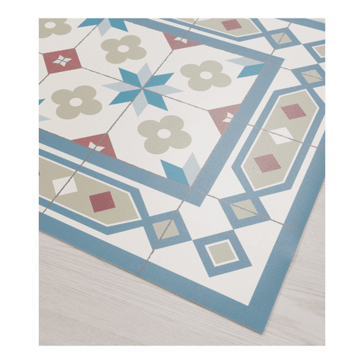 Carpete de vinil ladrilhos hidráulicos boho Multicolor 60x150cm SIROCO