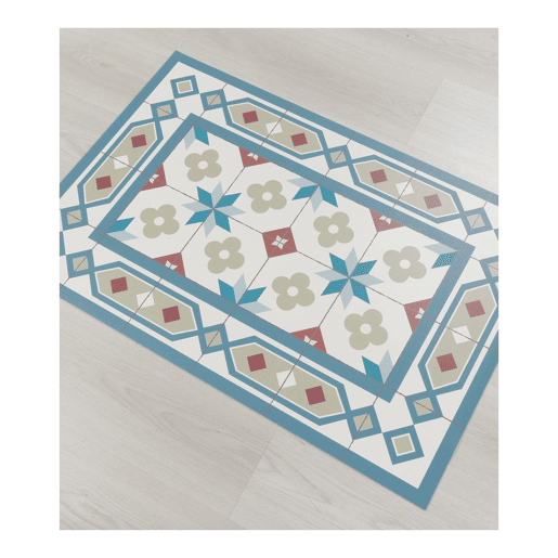 Carpete de vinil ladrilhos hidráulicos boho Multicolor 60x150cm SIROCO