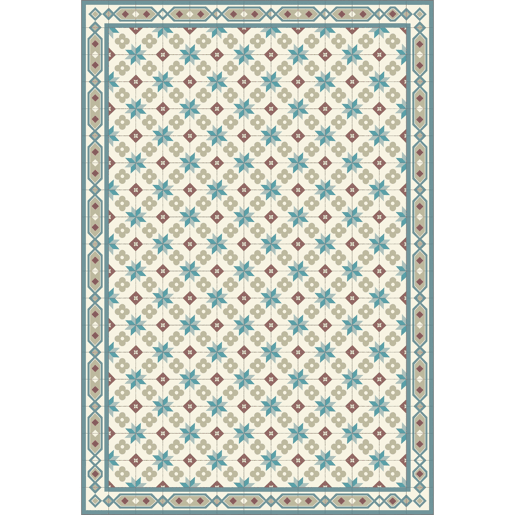 Carpete de vinil ladrilhos hidráulicos boho Multicolor 60x150cm SIROCO