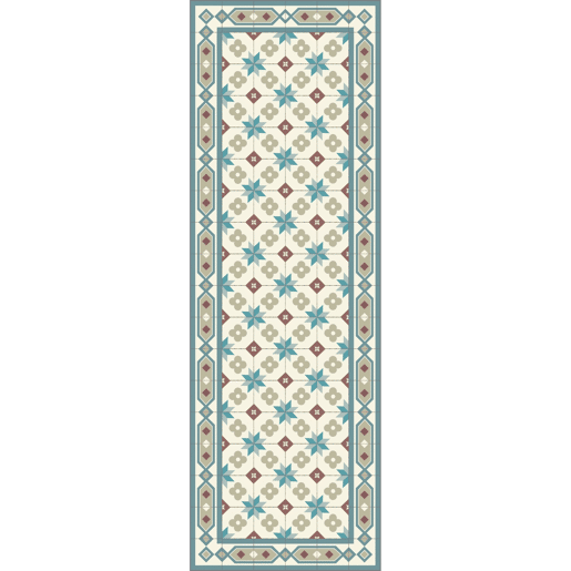 Carpete de vinil ladrilhos hidráulicos boho Multicolor 60x150cm SIROCO