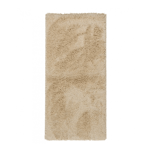 100% Tapete de Cabelo Alto de Lã Pura Beige 67x134cm PRADERA