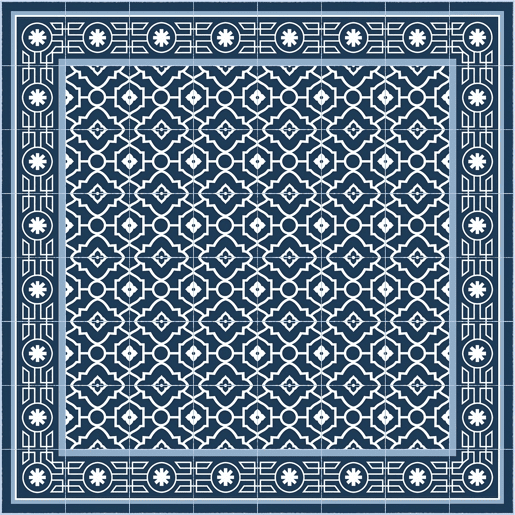Tapete hidráulico de vinil Azul 60x90cm MAROC