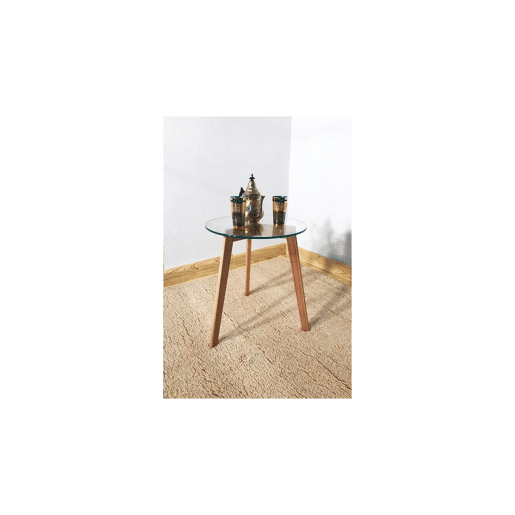 100% Tapete de Cabelo Alto de Lã Pura Beige 120x160cm PRADERA