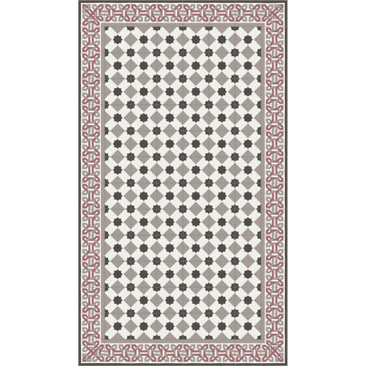 Tapete de vinil revestimentos hidráulicos modernistas Multicolor 120x210cm CAMELOT