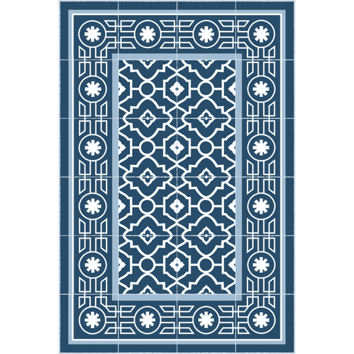 Tapete hidráulico de vinil Azul 60x150cm MAROC