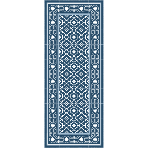 Tapete hidráulico de vinil Azul 60x150cm MAROC