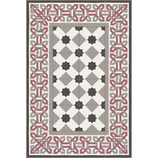 Tapete de vinil revestimentos hidráulicos modernistas Multicolor 120x120cm CAMELOT