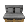 Acomoda Textil - Almofadas para Sofá Palete. Conjunto 4 Peças para Palete, Assento 120x80 cm + Encosto + 2 Almofadas. Confortável e elegante para interior e exterior. NÃO INCLUI PALETES (Cinzento)