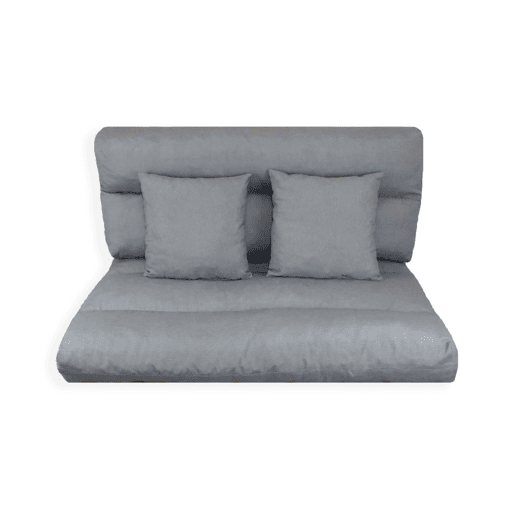 Acomoda Textil - Almofadas para Sofá Palete. Conjunto 4 Peças para Palete, Assento 120x80 cm + Encosto + 2 Almofadas. Confortável e elegante para interiores e exteriores. NÃO INCLUI PALETES (cinzento escuro).