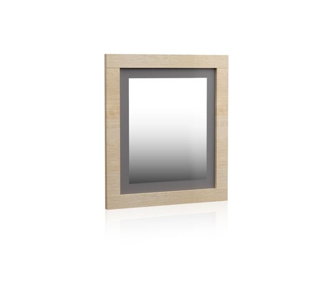 Espejo con marco rectangular en cambria y grafito 90x75 cm kira cambria - grafito 75 x 90 x 3,5 cm