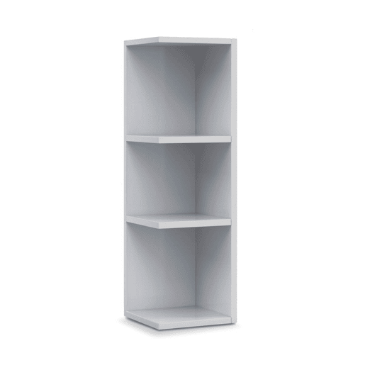 Módulo de banho de canto Branco brilhante 20 x 65 x 19,5cm cm