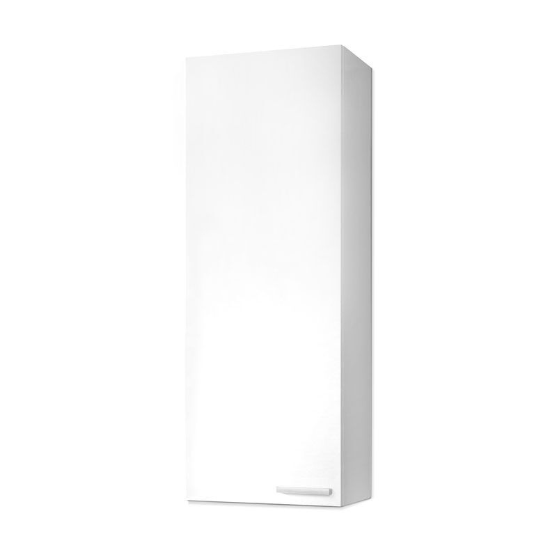 Columna de baño de 1 puerta con almacenaje vertical en blanco brillo 85x30 cm koncept blanco brillo 30 x 85 x 25 cm